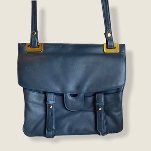 Vintage Brio! Navy Blue and Gold Bag